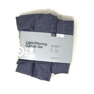 Made by Design Light Filtering 2 Panels Navy Blue
